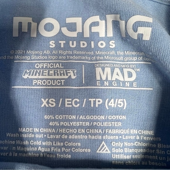 Minecraft long sleeve T-shirt size 4 to 5 - Picture 5 of 5